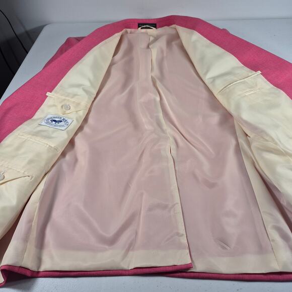 Andover Reed Pink 2 Button Wool Blend Vintage Sport Coat Blazer Jacket 42 Short - Picture 4 of 7